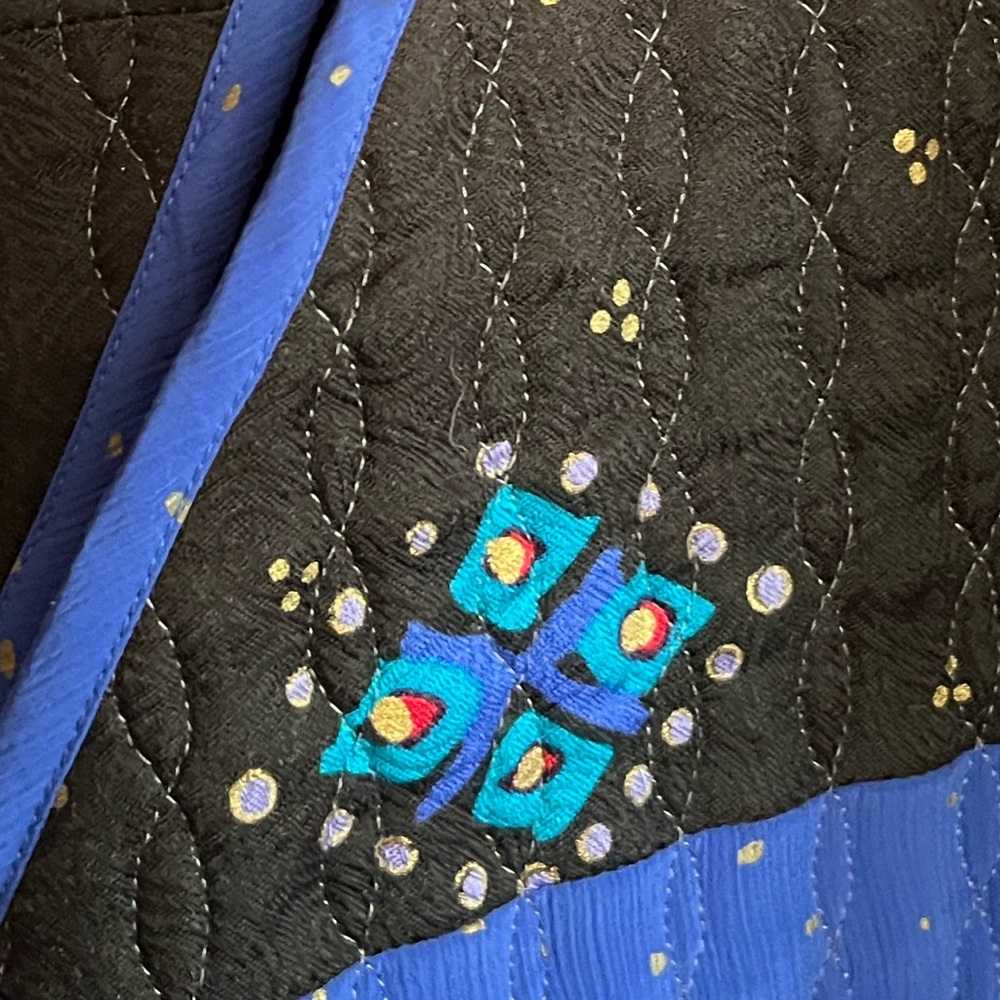 Vintage Jeanne Marc RARE Maximalist Quilted Hooded Patchwork Coat Made in USA - Picture 11 of 15